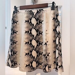 Elegant Snake Print Skirt